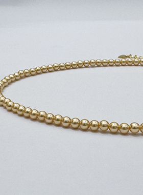 3-4mm金色延长链小米珠珍珠项链XLA407