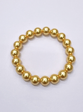10-11mm金色弹力绳施家贝珠手链SLA107