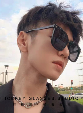 男士方框墨镜时尚圆脸显瘦偏光女