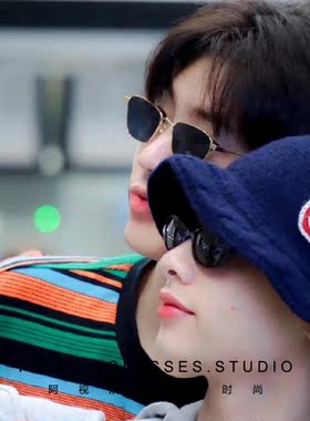 防晒小方框男offgun关钟鹏同款