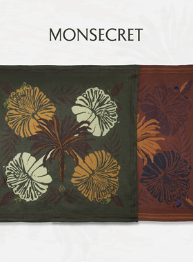 MONSECRET波西米亚棕榈印花方巾