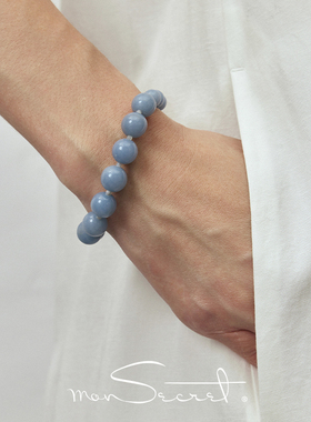 MONSECRET天使石白瓷石海浪手链