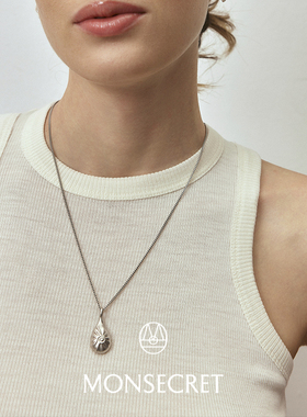 MONSECRET褶皱贝壳项链