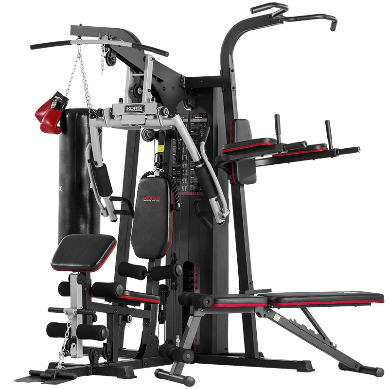多功能综合训练器械三人站家用健身器材套装组合健身房力量训练器 - 图3