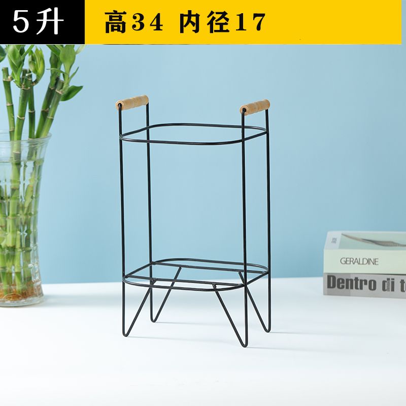 Wine bottle enzyme bucket beverage bucket iron craft shelf juice tank bamboo wood base 304 stainless steel faucet ABS