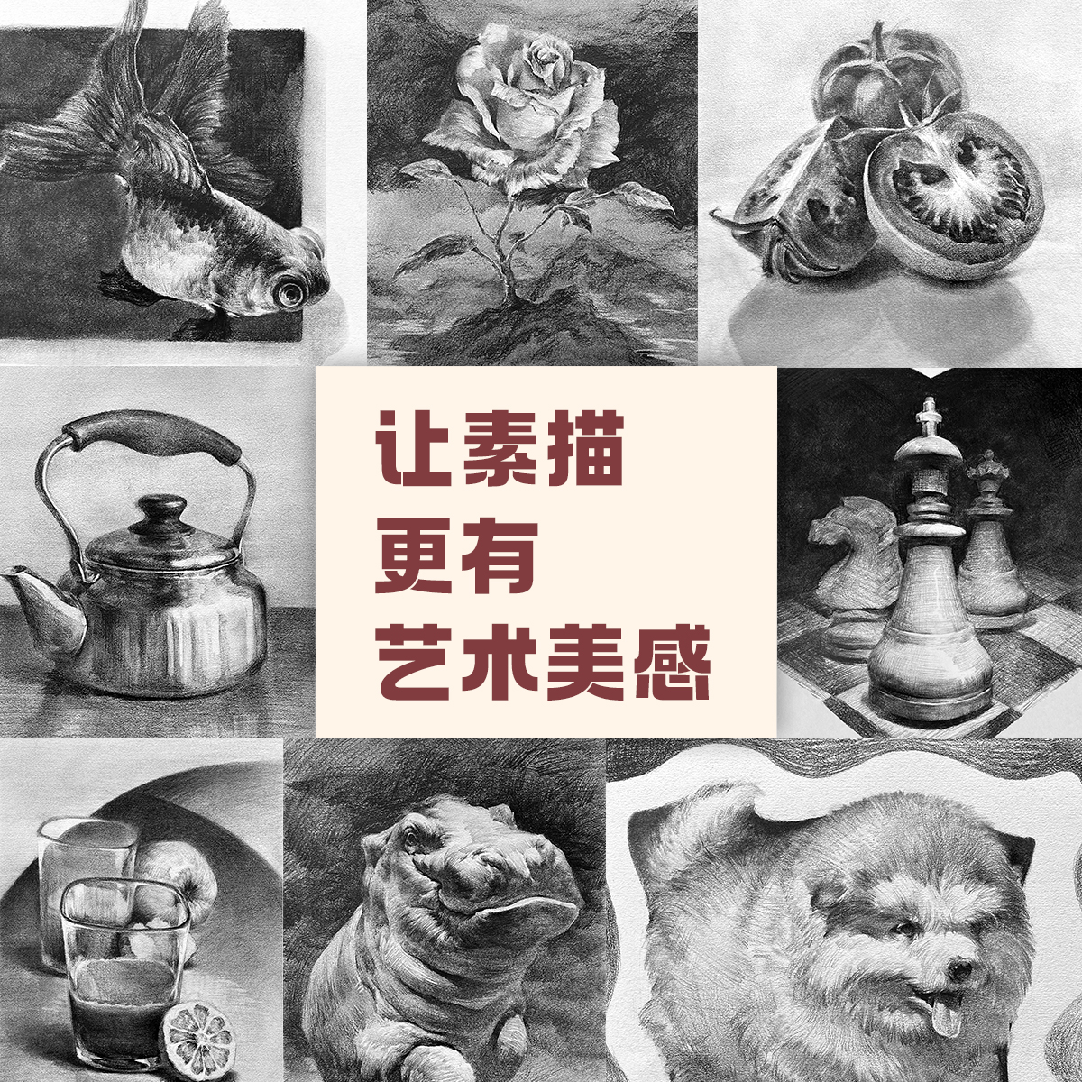 重磅新品素描造型艺术画室初中生大龄段美术32张带步骤图A4双面-图2