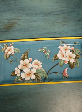 轻奢托盘长方形家用玄关收纳陶瓷