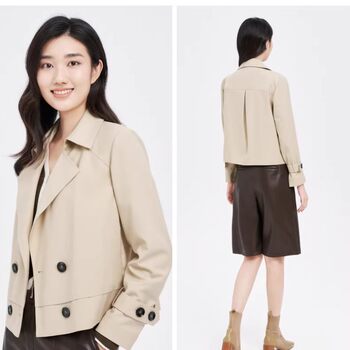 Cole Tier 2023 Spring and Autumn Style British Short Jacket Fashion Workwear Top Women KC00396E1