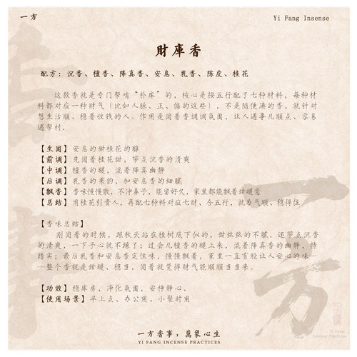 高阶古方财库纯手工木樨桂花香和香线香老板拍五行七财富安神解压 - 图0
