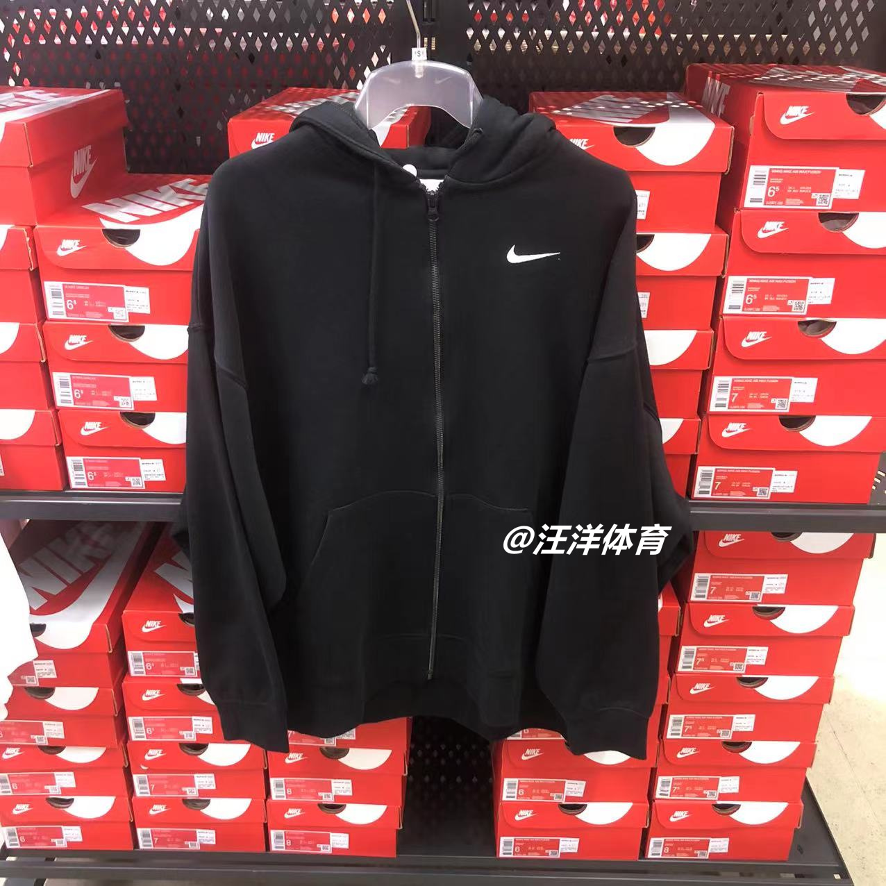 NIKE 耐克外套女春季新款中长款运动休闲棉质连帽保暖夹克DD5635 - 图0