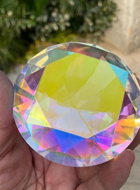 炫彩水晶玻璃钻石摆件大号