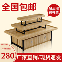 Supermarket Middle Island Display Case Cosmetics Promotion Desk Shoes Show Shelf Stationery Shelf Display Desk Mother & Baby Shop Heaps