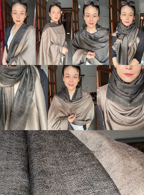 zooni520 | 双面半卡尼 非遗pashmina 克什米尔手工披肩围巾