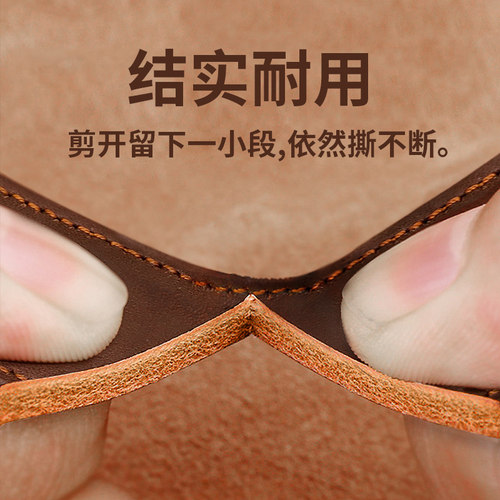 宠物真皮狗狗项圈牵引绳牛皮质狗牌定制刻字防丢金毛中大型犬脖圈 - 图2