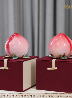 必禧利纯黄铜摆件新中式