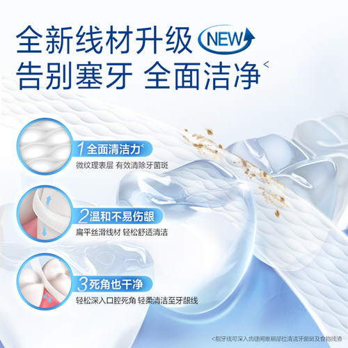OralB欧乐B专业型立体压力可控扁线牙线棒成人清洁Y型牙线棒30支 - 图3