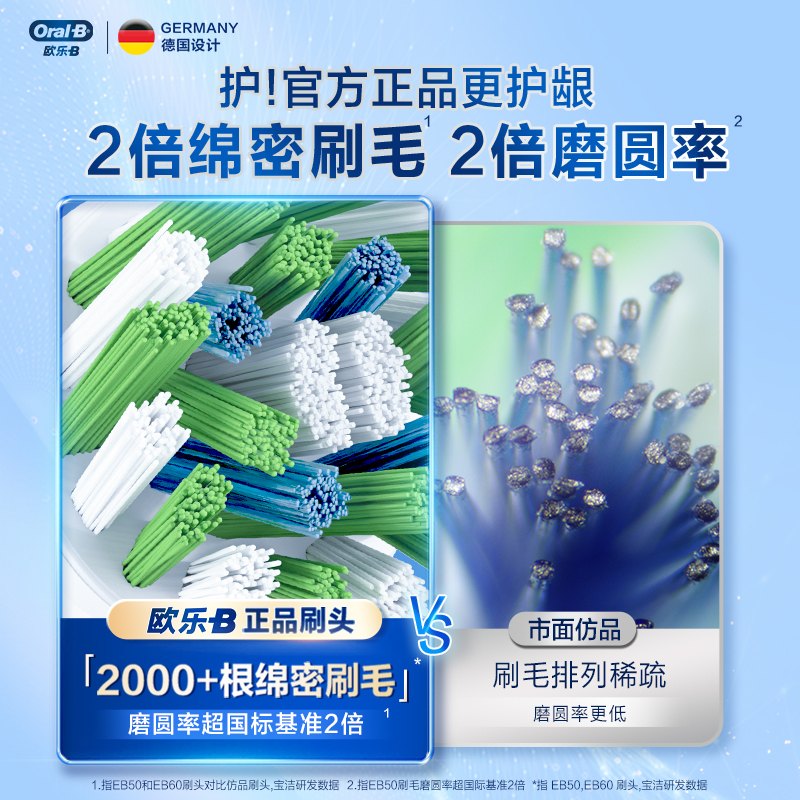 OralB/欧乐B成人电动牙刷原装适配刷头清洁替换头软毛自动牙刷头 - 图2