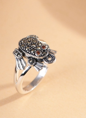 女款S925纯银个性青蛙戒指