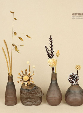 摆件家居饰品复古禅意客厅茶柜书房侘寂风博古架桌面装饰品新中式