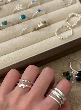 简约百搭开口戒指女时尚个性气质优雅指环ins风网红叠戴食指戒潮