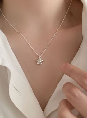 甜美精致花朵项链女ins风小众设计感小清新时尚百搭锁骨链颈链潮