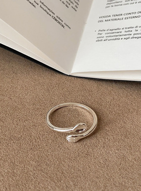 设计感刀叉汤匙戒指女时尚个性可爱精致气质开口指环小众食指戒潮