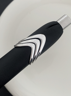 几何简约镂空V形开口食指戒