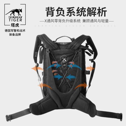 塔虎TT通风式巡逻背包32升大容量户外战术双肩包男士旅行防水背包 - 图2
