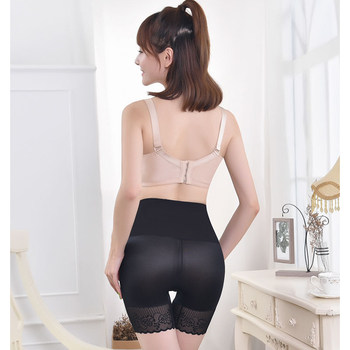 Summer ໃຫມ່ sexy hip-raising high-waisted ຄວບຄຸມທ້ອງຂອງແມ່ຍິງ underwear boxer-edge lace edge anti-exposure bottoming ບວກກັບຂະຫນາດແອວຄວບຄຸມ.