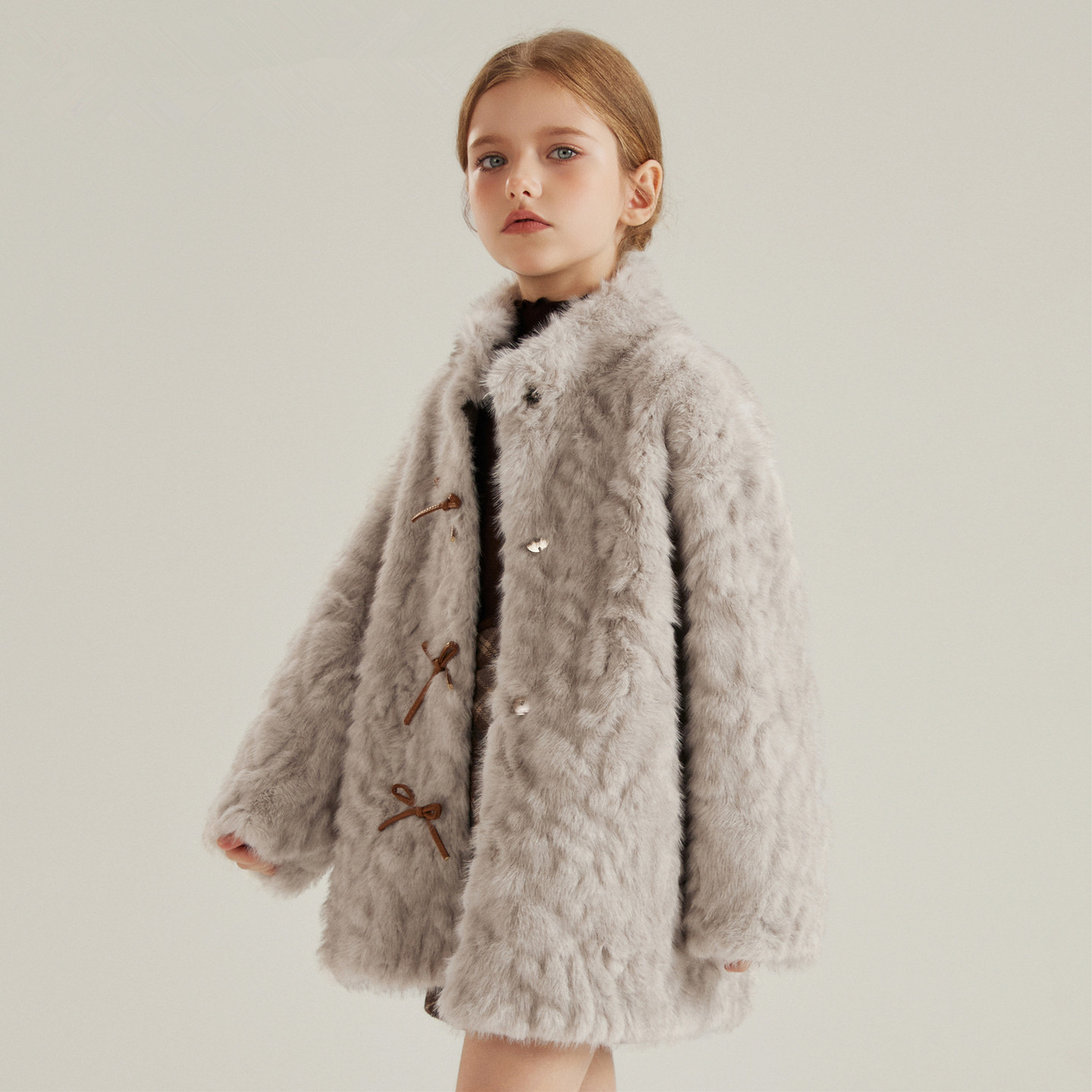 儿童皮毛一体皮草外套小女孩仿貂毛毛绒绒宝宝中大童加厚女童上衣,淘宝优惠券,粉丝福利购,淘宝优惠卷