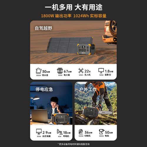PECRON百克龙户外移动电源E1000LFP磷酸铁锂大功率220V 1800W电站 - 图2