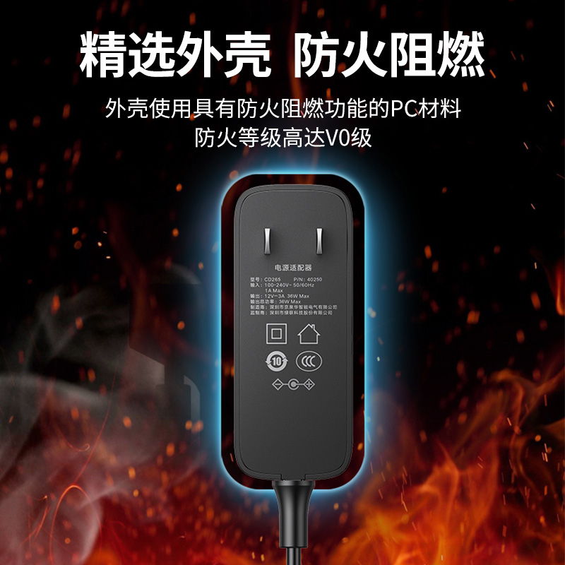 绿联12V3A电源适配器线伏DC5.5*2.1mm通用路由器硬盘盒机顶盒蓝牙音响光猫电视适用于TCL显示器LED电子琴-图2