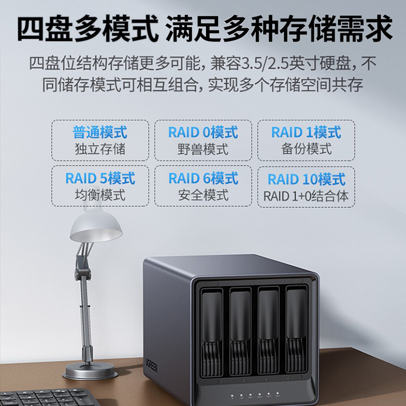 绿联私有云DX4600/4600+/4600Pro四盘位nas家用家庭网络存储服务器个人云网盘相册备份手机扩容适用iPhone15 - 图2