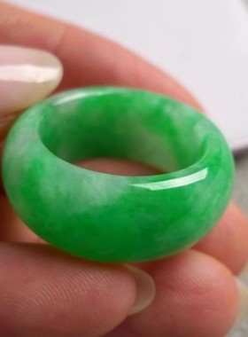 男女款戒指玉石全新缅甸满绿翡翠