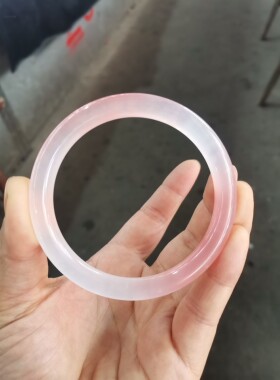 石英岩玉细美人条叮当镯甜美少女