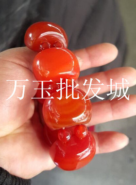 红玛瑙男士本命年玉石珠子手串