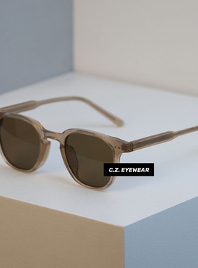 CHOZEN/日系vintage偏光墨镜防紫外线防晒方圆脸太阳眼镜可配度数