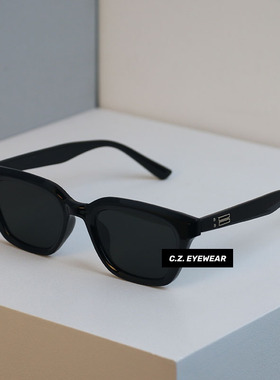 ins风窄框长方型防紫外线墨镜