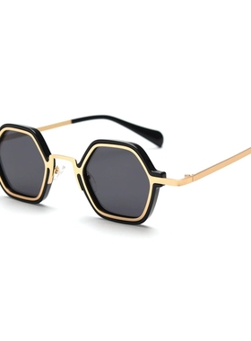 欧美复古多边形偏光近视太阳眼镜