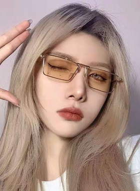 机能风朋克窄框墨镜高级感