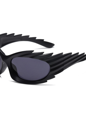 炫酷刺猬Y2K猫眼欧美运动潮墨镜