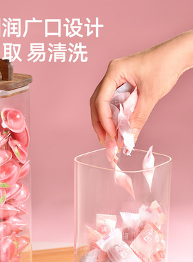 木把手提密封盖收纳罐高硼硅玻璃复古家用储物罐食品级收纳密封罐
