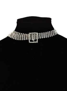 轻奢满钻皮带扣choker颈链