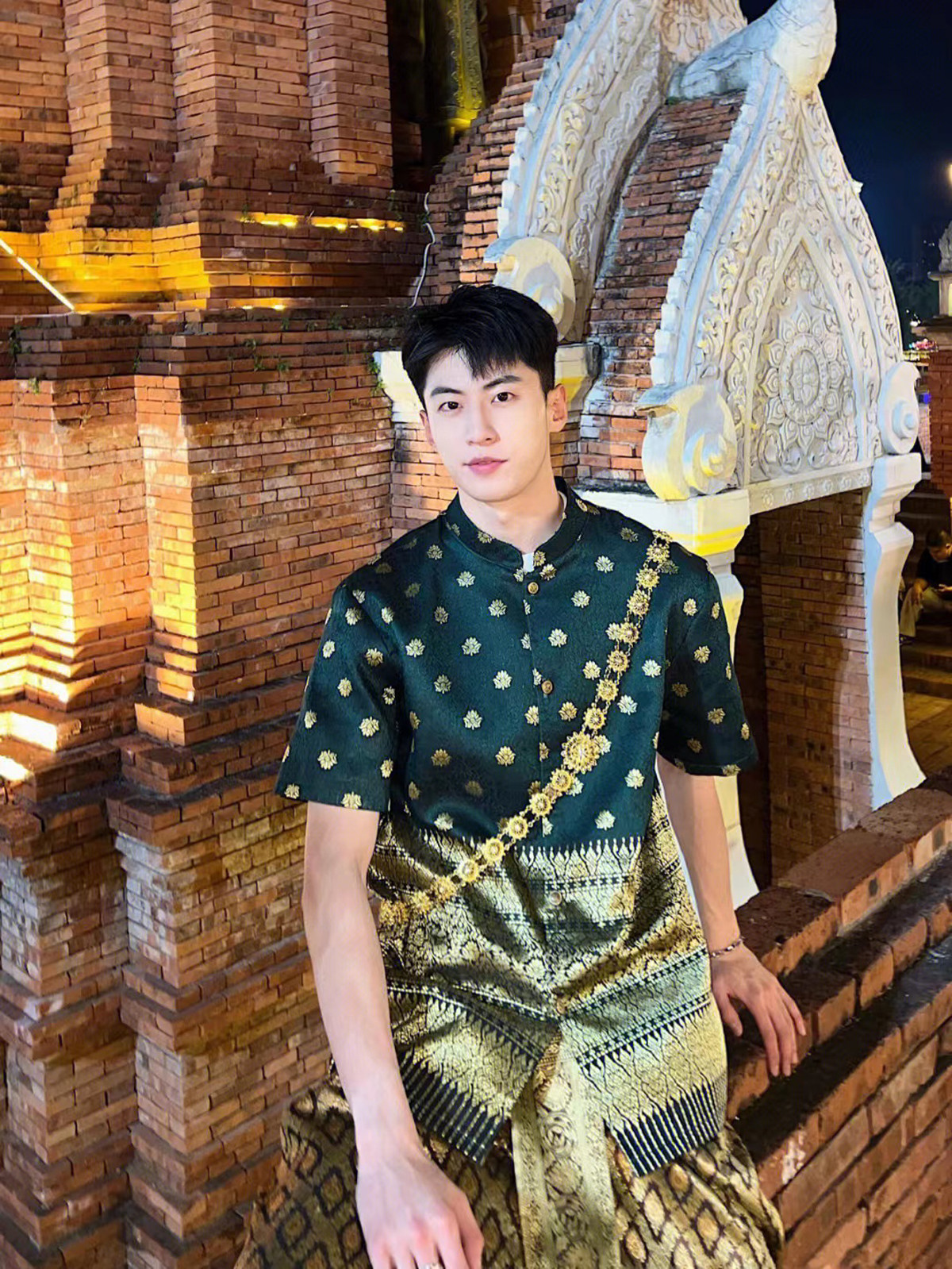 云南西双版纳肩膀链子傣族丽江身体链腰链饰品旅游摄影配饰金色