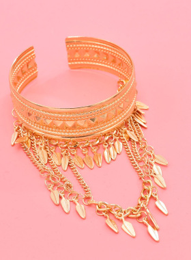 敦煌飞天写真手饰树叶流苏