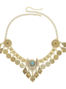 新款沙漠艺术摄影项链头饰套装