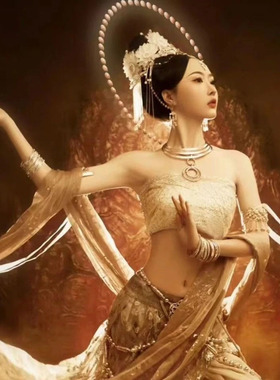 敦煌异域风飞天写真项圈