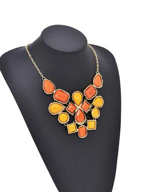 2024新款双色镶钻夜店风格项链