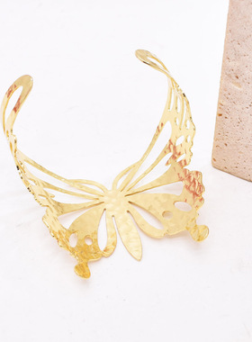 欧美蝴蝶开口手镯旅游景区写真