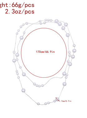新款多层仿珍珠项链女